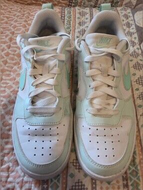 Nike Kid's Court Borough Low Recraft GS "Mint Foam" FZ3539-100 Size 5Y